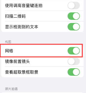 赞皇苹果手机维修网点分享iPhone如何开启九宫格构图功能 