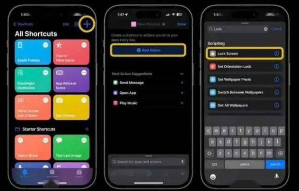 赞皇苹果14锁屏维修店分享iPhone14升级iOS16.4后如何创建锁屏快捷方式 