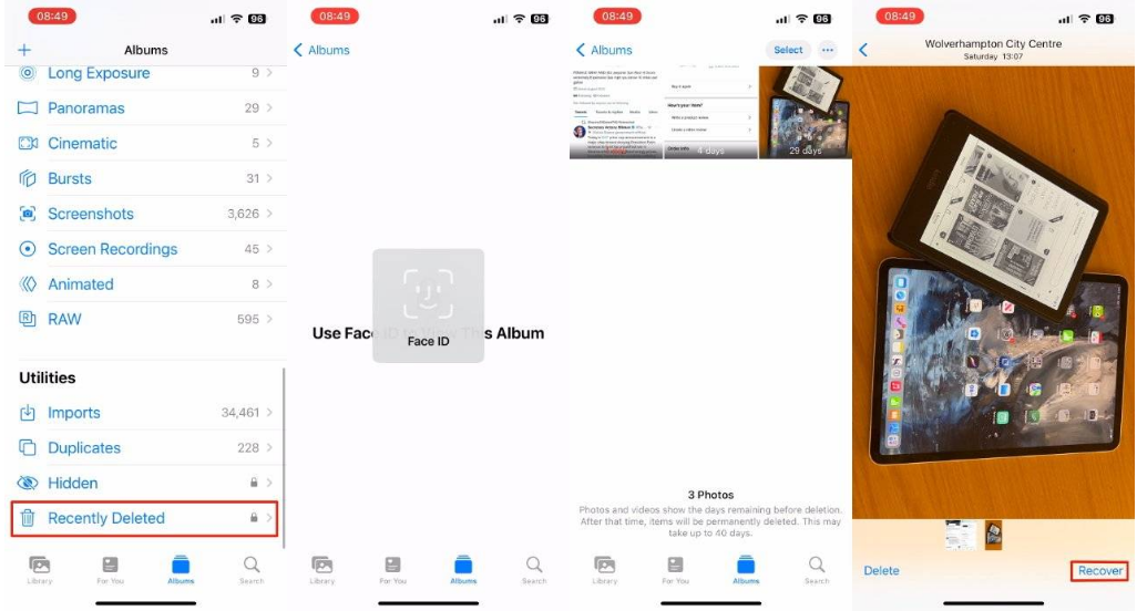 赞皇苹果14维修分享 iPhone14 上恢复已删除的照片 