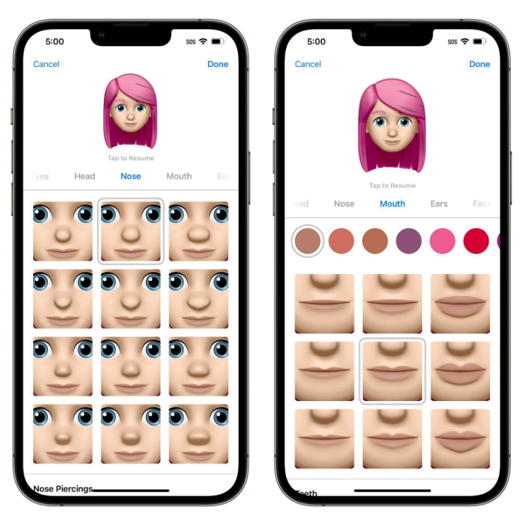 赞皇苹果手机维修分享​iOS 16中的拟我表情有了哪些变化和升级 
